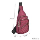 Stepp-Slingtasche mit RFID-Schutz und Kopfhöreröffnung, Größe: 17x7,5x30cm, Rot image number 7