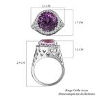 Afrikanischer Amethyst und Zirkon-Ring - 7,42 ct. image number 6