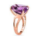 AAA Rose De France Amethyst Ring, 925 Silber rosévergoldet (Größe 17.00) ca. 12.30 ct image number 4