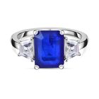 Blauer Spinell und Zirkon Ring, ca. 3,58 ct. image number 0