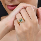 Kagem sambischer Smaragd und Zirkon-Ring - 1,24 ct. image number 2