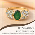 AA Kagem sambischer Smaragd und Aquamarin-Ring - 2 ct. image number 1