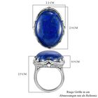 Lapislazuli Ring, Edelstahl (Größe 16.00) ca. 22.84 ct image number 6