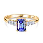 AAA Tansanit und Diamant Ring in 585 Gold - 1,22 ct. image number 0