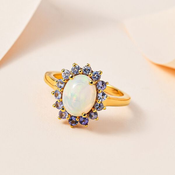 AA natürlicher, äthiopischer Welo Opal und Tansanit-Ring - 1,74 ct. image number 1