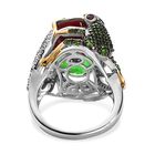 GP Trionfo Kollektion- Wassermelonen Quarz Triplett, roter Granat und Mehrfach-Edelstein-Ring - 15,59 ct. image number 5