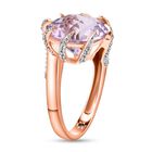 GP Art Déco Kollektion - Rose De France Amethyst und Kanchanaburi blauer Saphir-Ring in rosévergoldetem Silber - 9,49 ct. image number 4