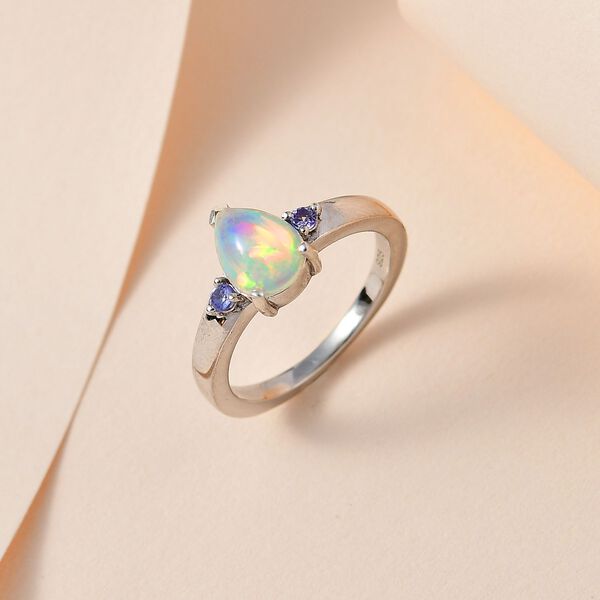 AA natürlicher, äthiopischer Welo Opal und Tansanit Ring - 0,76 ct. image number 1