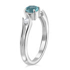 Blauer Apatit und Zirkon-Ring - 0,78 ct. image number 4