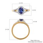 AAA Tansanit und Diamant Ring in 585 Gelbgold - 1,44 ct. image number 6