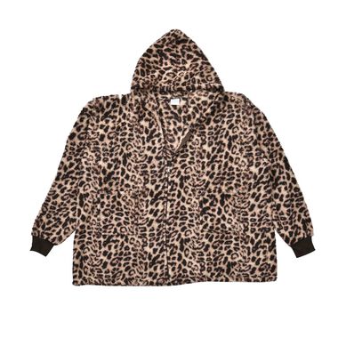 Hoodie mit Kapuze im Leopardenmuster, Braun