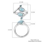 AA Larimar und blauer Apatit-Ring - 2,05 ct. image number 6