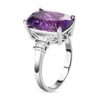 Natürlicher, marokkanischer Amethyst und Diamant-Ring - 7,08 ct. image number 4