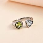 Himmelblauer Topas und Peridot-Ring - 1,79 ct. image number 1