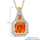 AA Salamanca Feueropal Schmuckset 925 Silber 750 Gelbgold Vermeil ca. 2,07 ct. image number 6