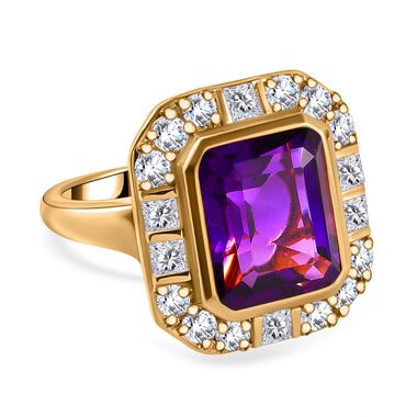 AAA Marokkanischer Amethyst und Zirkon Ring - 6,32 ct.