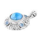 Royal Bali Kollektion- Larimar und blauer Topas-Anhänger - 5,42 ct. image number 3