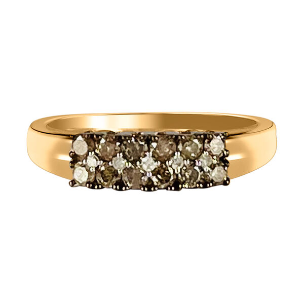 Natürlicher Champagner- und weißer Diamant-Ring  - 0,50 ct. image number 0