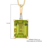 Peridot und Zirkon Anhänger mit 45cm Kette - 2,39 ct. image number 5