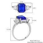 Blauer Spinell und Zirkon Ring, ca. 3,58 ct. image number 4