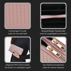 Elegante RFID-geschützte Brieftasche in Rosa mit Prägemuster image number 2