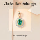 AAA Smaragd, gelber und weißer Diamant-Anhänger in 585 Gold - 1,53 ct. image number 1