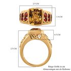 AA Citrin und Mosambik Granat Ring- 5,42 ct. image number 6