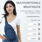 Multifunktionale Brusttasche mit RFID-Schutz in Blau image number 1