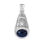 Diffundierter Stern blauer Saphir Anhänger 925 Silber rhodiniert ca. 3,11 ct. image number 0