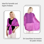 LA MAREY – 100% Maulbeer-Seidenschal Chiffon, 60x170cm, weinrot image number 4