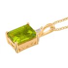 Peridot und Zirkon Anhänger mit 45cm Kette - 2,39 ct. image number 2