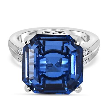 Ceylonfarbener Quarz und Zirkon-Ring - 12,34 ct. 