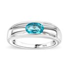 Paraiba Apatit Ring 925 Silber platiniert (Größe 18.00) ca. 0.91 ct image number 3