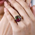 Wassermelonen Quarz Triplett und Multi-Edelstein-Ring - 8,91 ct. image number 2