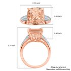 LUXORO AAA Morganit und Diamant Ring in 585 Roségold - 6,65 ct. image number 4