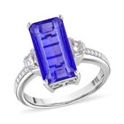 Tansanit-Farbe Quarz und Zirkon Ring - 4,75 ct. image number 3