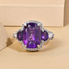 Afrikanischer Amethyst-Ring, 925 Silber platiniert  ca. 7,67 ct image number 1