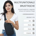 Multifunktionale Brusttasche mit RFID-Schutz in Schwarz image number 1