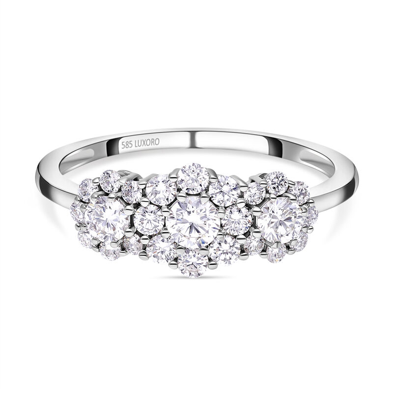 LUXORO IGI zertifizierter SI G-H Labor-Diamant-Cluster-Ring - 1 ct. image number 0