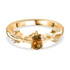 AA natürlicher goldener Tansanit und Zirkon Ring, ca. 0,45 ct. image number 0