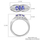 Tansanit und Diamant Ring, 925 Silber rhodiniert - 0,79 ct. image number 6