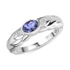 Tansanit und Zirkon Ring - 0,55 ct. image number 3