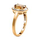 AAA Natürlicher goldener Tansanit und Diamant-Ring in 585 Gold - 1,92 ct. image number 4