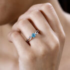 Blauer Apatit und Zirkon-Ring - 0,78 ct. image number 2