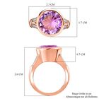 Rose De France Amethyst und Zirkon Ring - 6,06 ct. image number 6