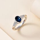 Blauer Sternsaphir und Zirkon-Ring - 2,02 ct. image number 1