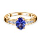 AAA Tansanit und Diamant Ring - 1,54 ct. image number 0