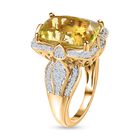 AA Ouro Verde Quarz und Zirkon Ring - 7,81 ct. image number 4