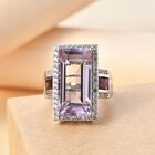 Rose De France Amethyst, Rhodolith Granat und Zirkon-Ring - 14,18 ct. image number 1