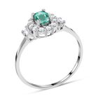 AAA Kagem sambischer Smaragd Ring, 925 Silber platiniert, ca. 0.96 ct image number 3